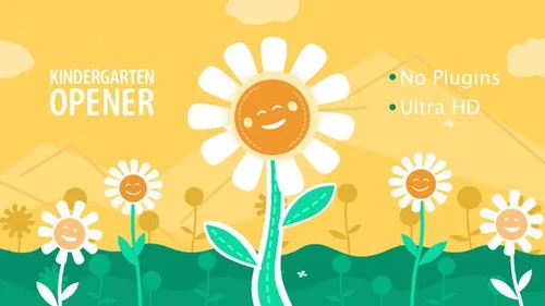 清新童趣 - 婴儿诞生主题卡通动画AE模板