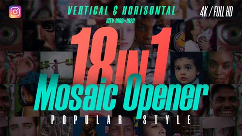 【万能时尚圣诞专题片头】AE模板 - 节日动态拼贴创意展示