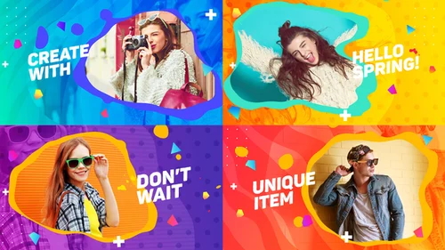 时尚视觉效果人物照片片头AE模板