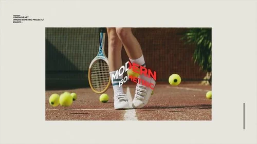 现代扁平风格，具有等距视角片头动画AE模板