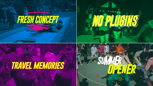 活力盛夏：多彩假日动态幻灯片AE模板