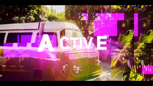 现代节奏感动态片头AE模板 - Clean Glitch Opener