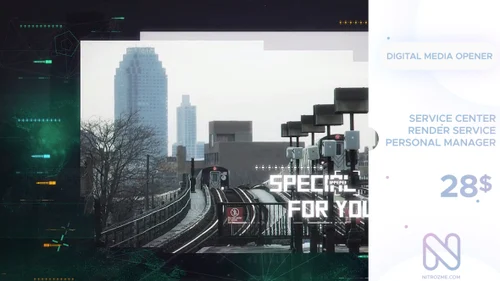HUD动态数据科技AE模板 - 模块化信息图包装