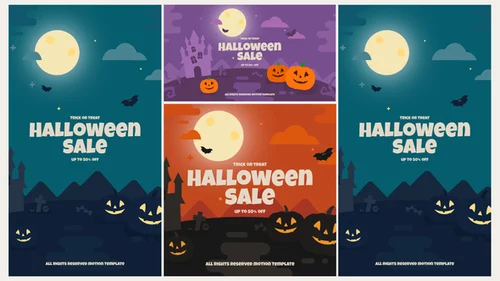 万圣节卡通主题片头AE模板 - Halloween Cartoon Opener