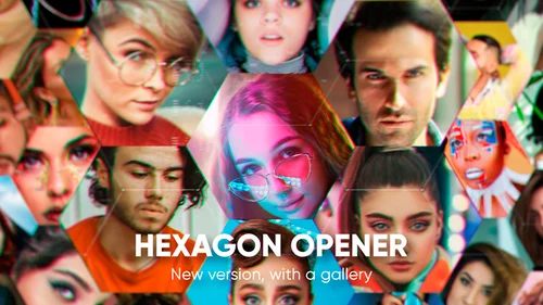 HexaVision 4K 数字墙 - 企业级动态展示开场模板