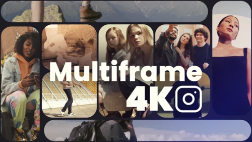 4K Bento风格商务宣传模板 - AE时尚盒装网格设计