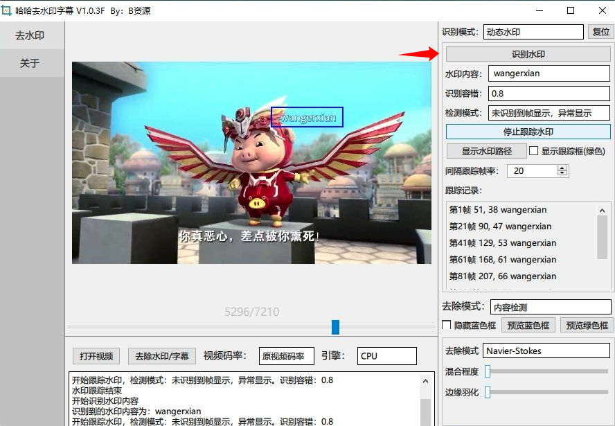 一键视频去水印、硬字幕工具Win版免费下载 支持50系显卡