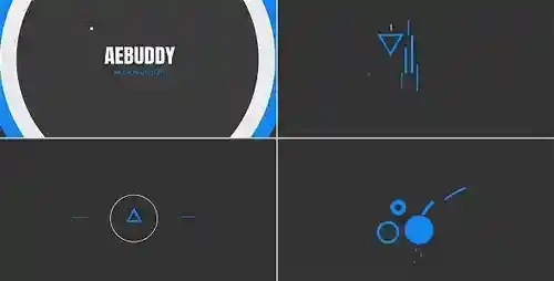 动态几何Logo开场动画AE模板