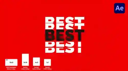 韵律短片头模板 | 节奏感短片开场AE模板