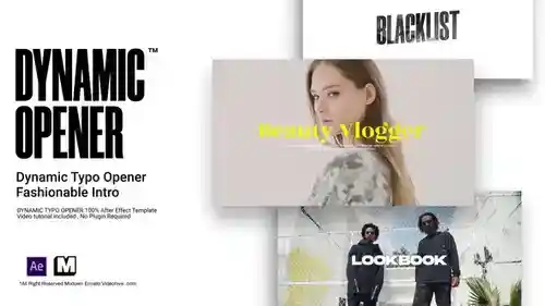 动态错字开启者AE模板