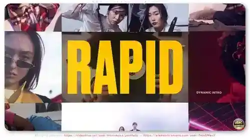 After Effects 动态开场模板 - 多屏快节奏片头