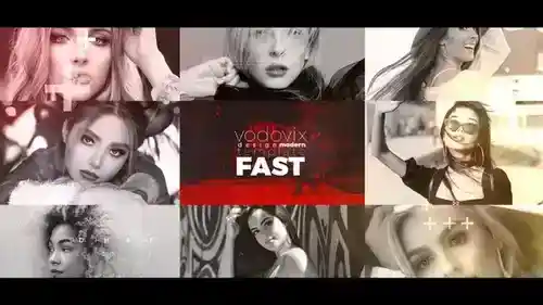 多场景动态模板：极简时尚开场动画AE模板