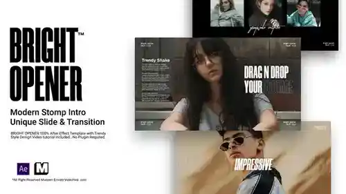 动态时尚开场 - 多功能AE模板