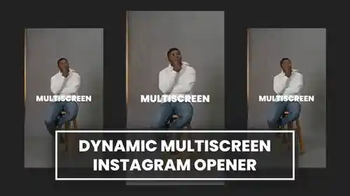 新的动态多屏幕Instagram片头动画AE模板