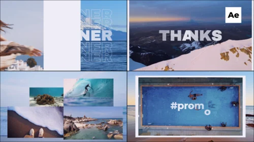 Summer Clean Opener - 动态简约幻灯片开场AE模板