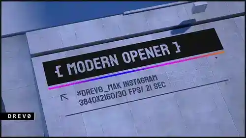 现代介绍/城市混凝土片头动画AE模板