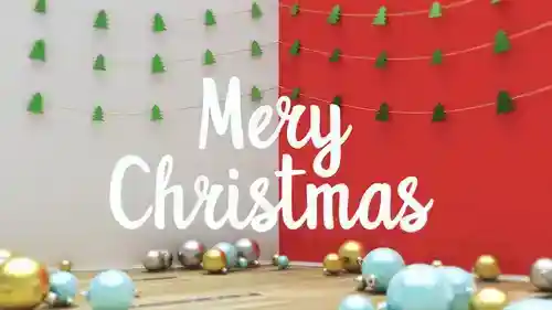 时尚3D圣诞节Logo片头模板 - AE特效