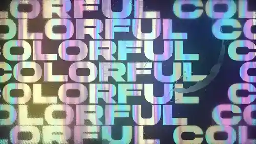 彩色霍洛字体AE模板