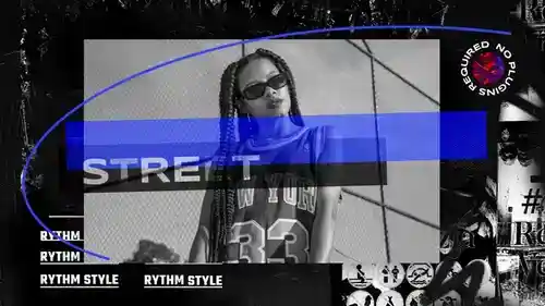 街头涂鸦风 AE模板：动态嘻哈开场片头