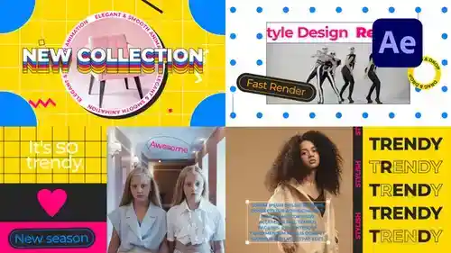 Retro时尚VHS复古开场AE模板