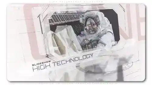 未来主义幻灯片展示高科技幻灯片AE模板