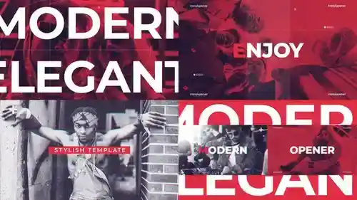 现代动态开场模板介绍AE模板