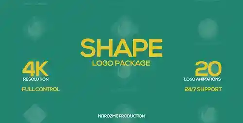 现代简约图形标志动画AE模板 | 企业级优雅开场