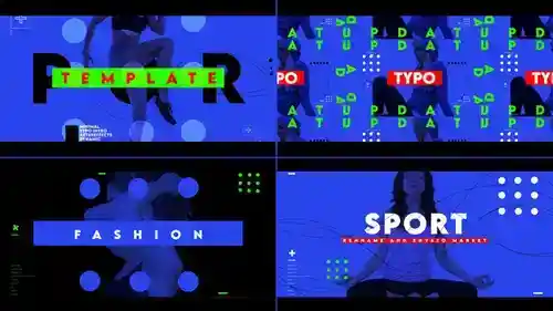 抽象蓝调视觉开场模板：炫酷动态AE展示利器