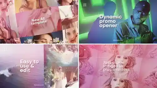 时尚极简动态幻灯片AE模板介绍