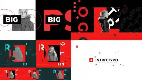 现代动态品牌展示AE模板 - 抽象多彩品牌视频开场