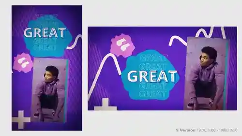 弹性抽象动画 YouTube 开场AE模板