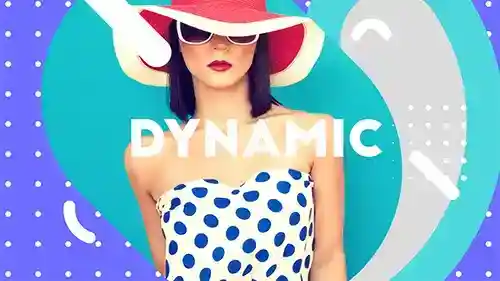 大胆的几何元素明亮片头动画AE模板