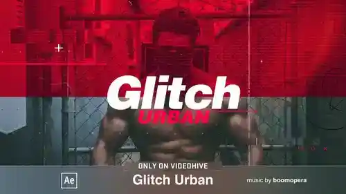 动态故障风快节奏幻灯片AE模板