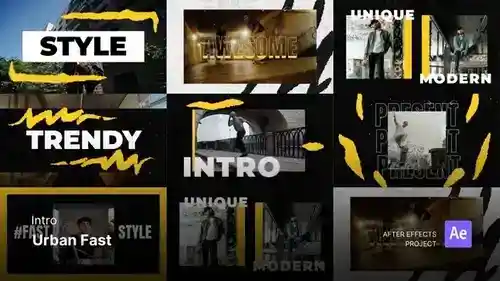 简介/打开-城市快速After Effects项目文件AE模板