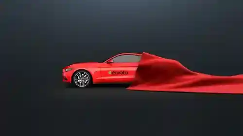 高级动态汽车展示AE模板 - 极速布幕揭幕特效