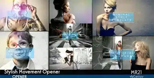 动态简约应用展示片头AE模板