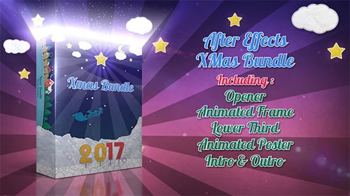 圣诞节和新年动画包v2AE模板