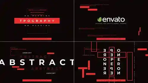 极速红黑文字开场 - AE动态文字模板