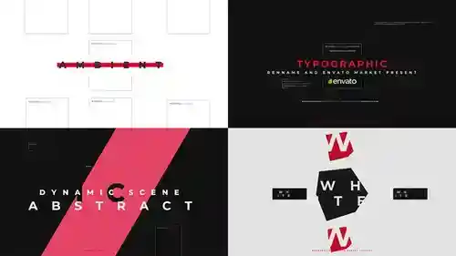Abstract Typographic Opener - 抽象文字动态片头AE模板