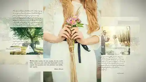 浪漫的排版幻灯片AE模板