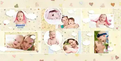 AE模板介绍：Charming Baby Photo Album - 精美宝宝相册