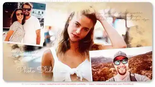 优雅墨水-照片幻灯片AE模板