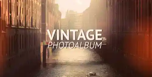 Vintage Slide 复古3D相册幻灯片AE模板