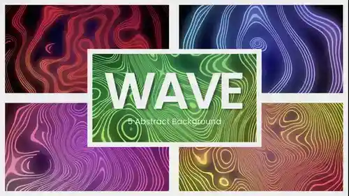 抽象波纹动态背景AE模版 - Infinite Wave Loop