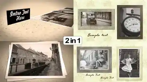 复古记忆相册 - After Effects 历史相册展示模板