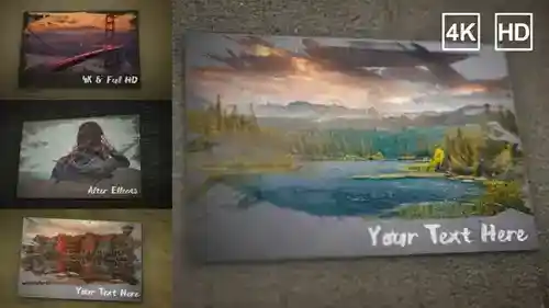 油漆刷纸幻灯片AE模板