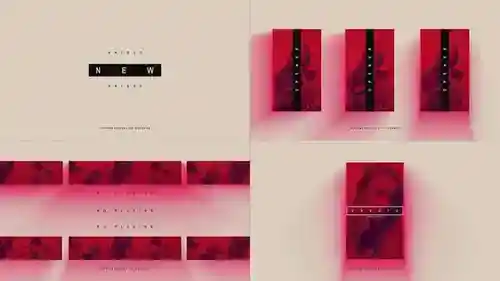 【时尚艺术风】抽象光影照片开场片头 AE模板