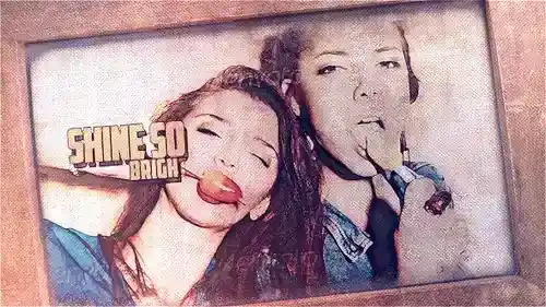 复古Grunge幻灯片AE模板