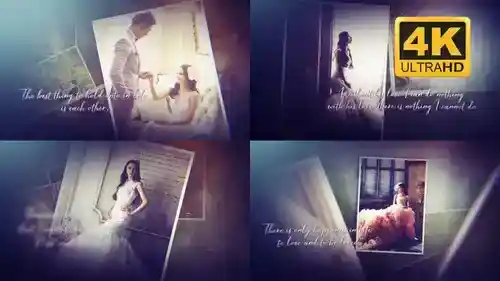 「雾光诗旅」艺术电影感幻灯片AE模板 | 照片展示/婚礼/情人节专属