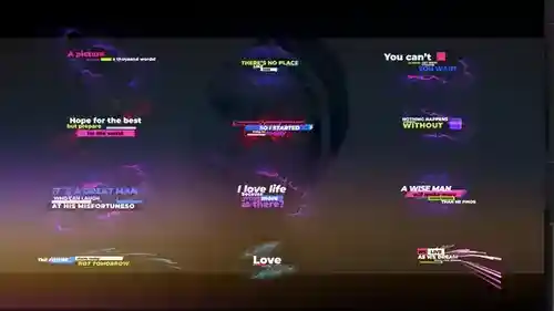 粒子和创意文本布局AE模板